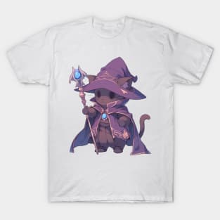 Black Mage Cat Hero T-Shirt